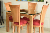COMEDOR 4 PUESTOS NATURAL CEDRO